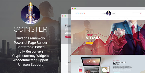 Product preview supplied for Coinster - Mining and Cryptocurrency Exchange WordPress Theme