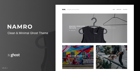 Namro - Clean and Minimal Ghost Theme