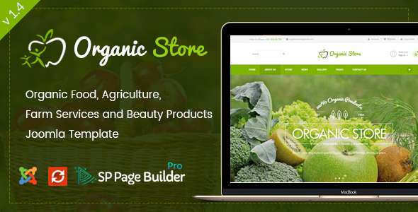 Preview image for Organic Store - Responsive Joomla Ecommerce Template