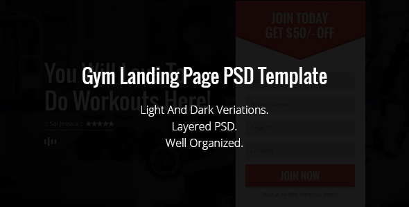 Hi-Gim | Fitness / Gym Landing Page Template