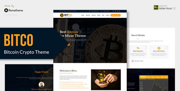 Bitco - Bitcoin and Cryptocurrency Muse Template product preview