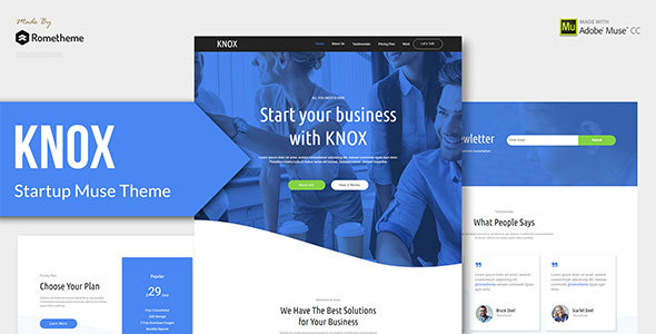 KNOX - Startup, Agency, Apps Muse Theme