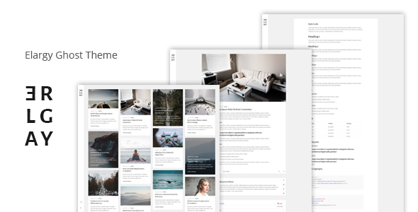 Elargy - Responsive Minimal Ghost Theme
