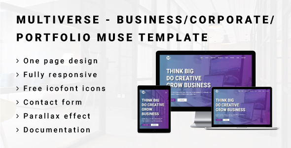 MULTIVERSE - Multipurpose Business/Corporate/Portfolio Muse Template