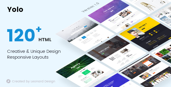 Preview image for Yolo | Responsive Multi-Purpose HTML Template