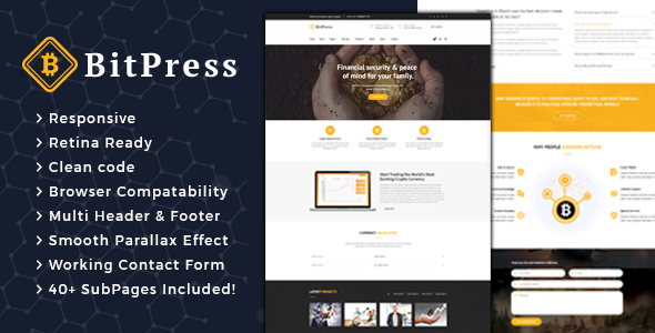 Bitpress - Bitcoin And Crypto Currency HTML Template