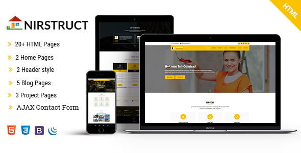 Nirstruct - Responsive Construction HTML5 Template