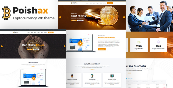 Preview image for Poishax - Digital Cryptocurrency WordPress Theme