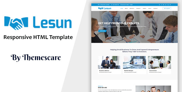 Lesun - Consulting & Business HTML Template product preview