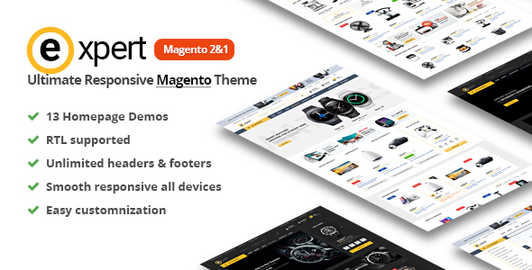 Expert Premium Responsive Magento 2 | RTL supported