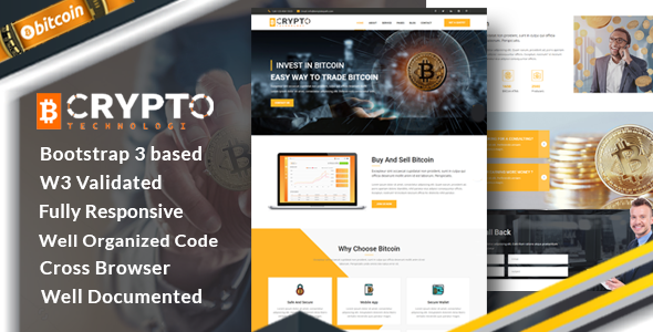 Crypto - Bitcoin Currency Drupal  Theme