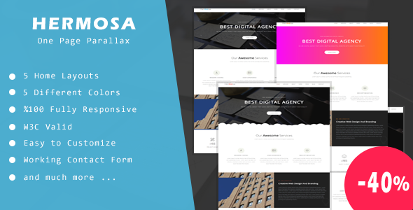 Hermosa - One Page Parallax