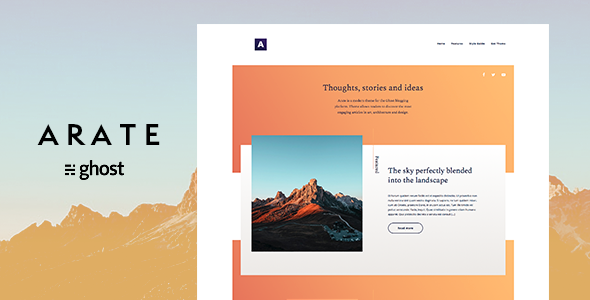 Preview image for Arate - Minimal Ghost Blog Theme