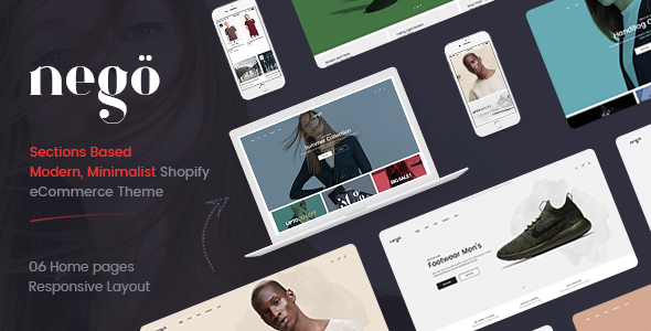 Nego - Minimalist Responsive Clothing, Kids, Bags, Cosmetics, Furniture, Fashion Shopify Theme listing image