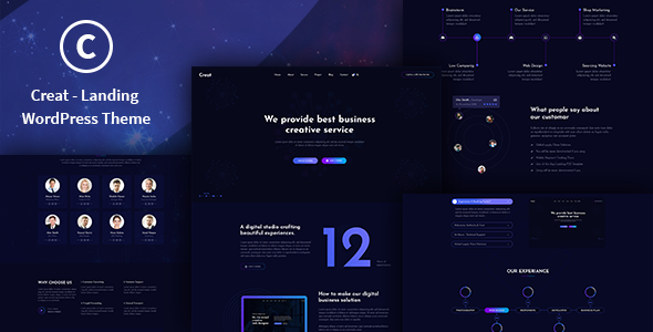 Creat - Responsive Landing WordPress Theme