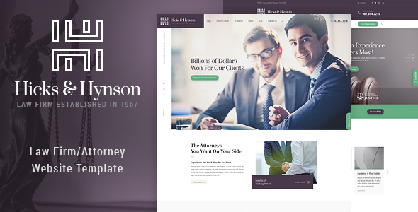 Hicks & Hynson - Law Firm HTML Template