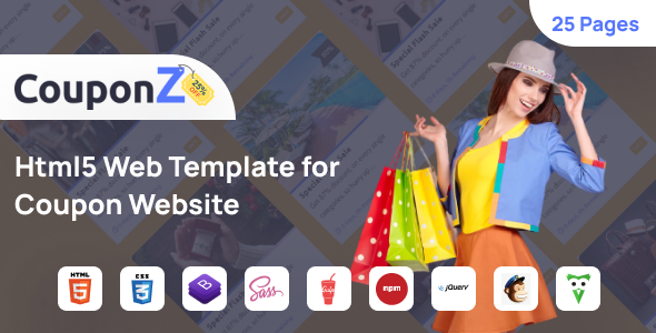 Product preview supplied for CouponZ - Deals and Coupon HTML Template