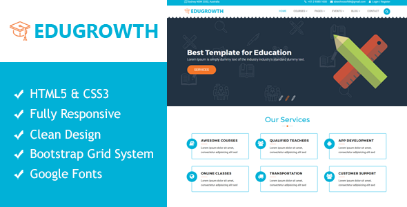 EduGrowth - Education HTML5 Responsive Template
