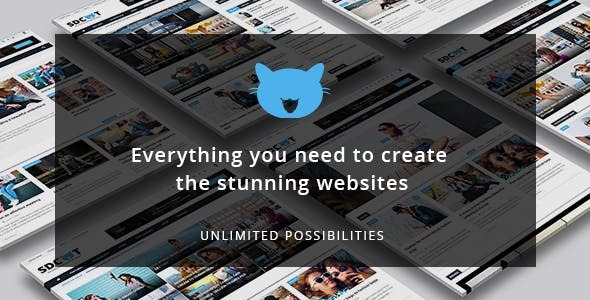 Product preview supplied for Shadowcat - News and Magazine WordPress Theme