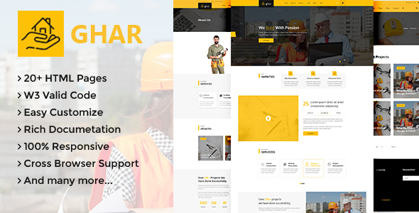 Ghar - Construction HTML Template