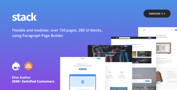 Stack - Multi purpose Drupal 11 & 10 Theme with Paragraph Builder