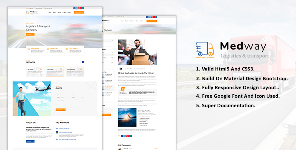 Medway | Transportation & Logistics HTML Template