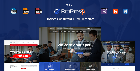 BiziPress - Finance, Consulting, Business HTML Template