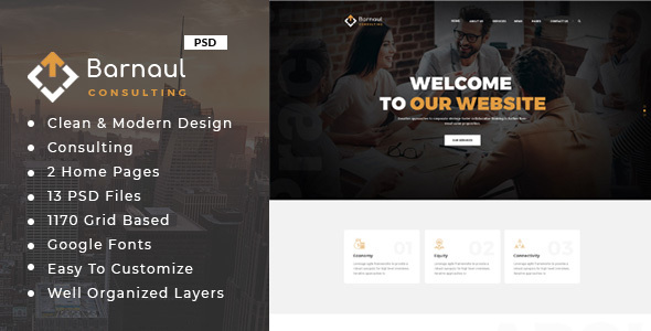 Barnaul : Consulting Business PSD Template