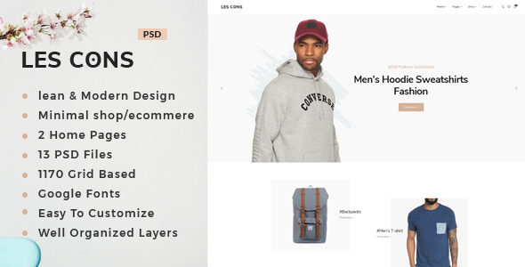 Les Bons : Minimal Shop PSD Template
