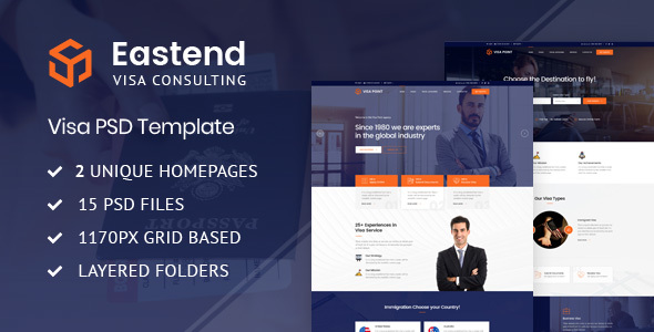 Eastend - Visa Immigration Consulting PSD Template