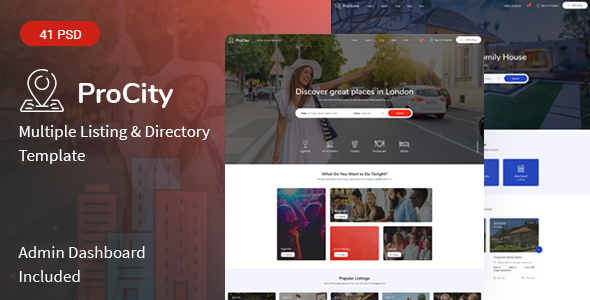 Preview image for Procity - Multiple Listing & Directory PSD Template