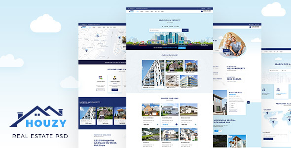 Preview image for Houzy | Real Estate Listing PSD Template