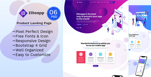 Eliteapp - App Landing Page