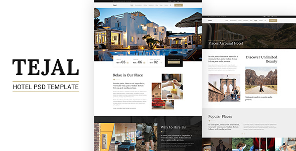 Tejal | Hotel Booking PSD Template