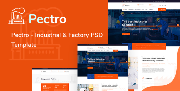 Pectro  - Industrial  & Factory PSD Template