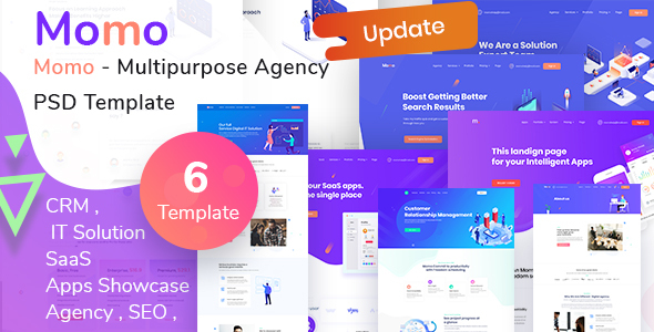 Momo - Multipurpose Agency PSD Template