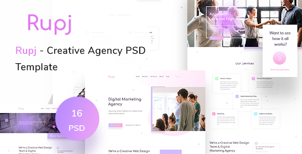Rupj  - Creative Agency PSD Template