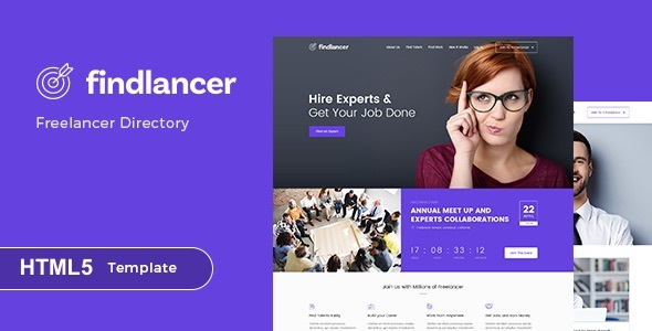 Preview image for Findlancer - Freelancer Directory HTML5 Template