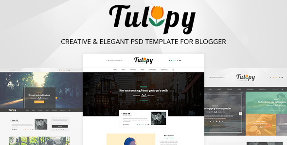 TULIPY – Blogger PSD Template