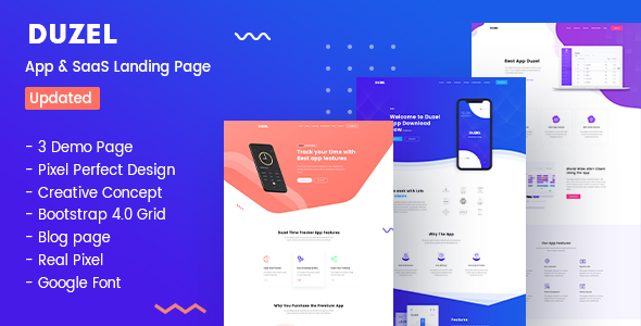 Duzel - Software, App & Saas Landing page Template