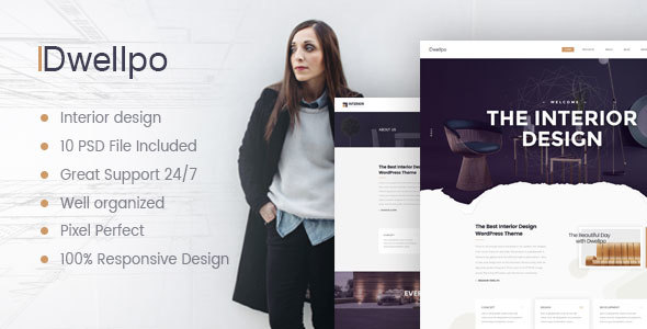 Dwellpo – Interior Design PSD Template