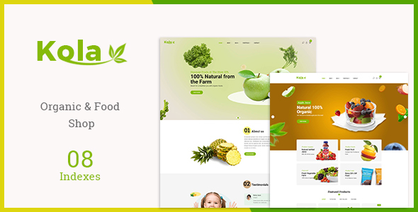 Kola - Organic & Food WooCommerce WordPress Theme with AI