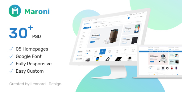 Maroni | Multipurpose Electronics eCommerce PSD Template