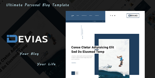 Devias - Ultimate Personal Blog PSD Template