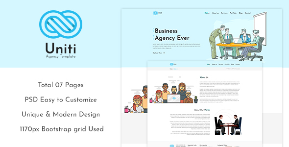 Unity - Corporate/Agency PSD Template product preview