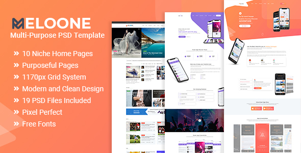 MeloOne - Corporate Multi Purpose PSD Template