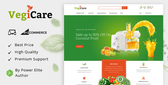 VegiCare - Multipurpose Stencil BigCommerce Theme