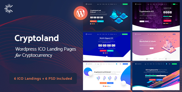 Crypto-land - Marketing Landing Page WordPress Theme