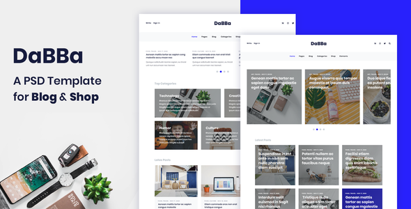 Dabba - A PSD Template For Blog & Shop