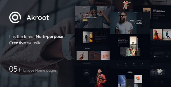 Akroot | It is the Multi-Purpose Creative PSD Template